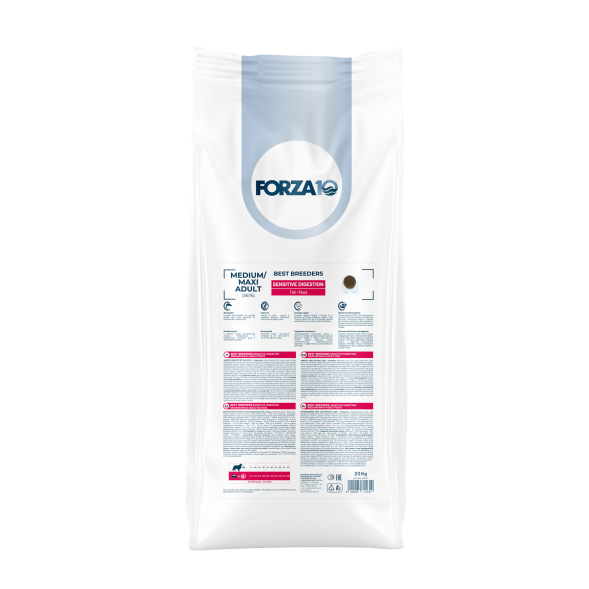 Forza10 Best Breeders Medium/Maxi Adult Sensitive Digestion сухой корм для взрослых собак средних и крупных пород при чувствительном пищеварении, с рыбой - 20 кг