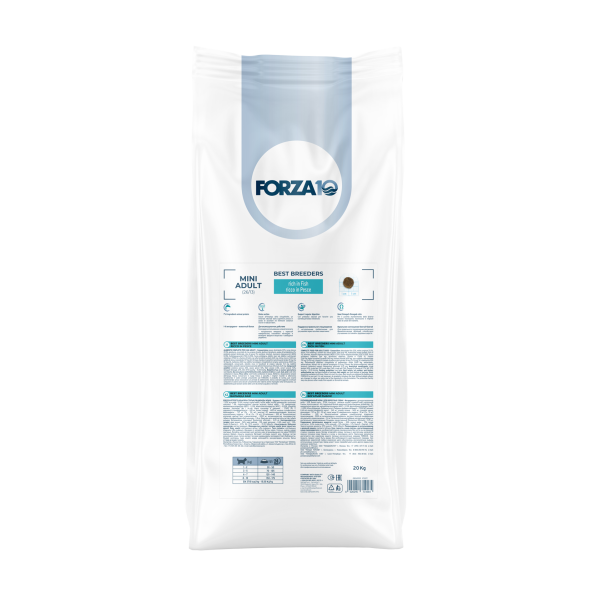 Forza10 Best Breeders Mini Adult сухой корм для взрослых собак мелких пород, богатый рыбой - 20 кг