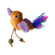 BONITAPET игрушка для кошек Птичка с перьями, 11 см