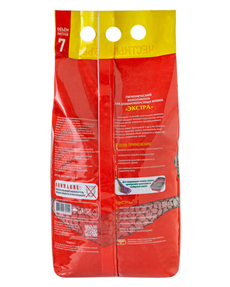 Сибирская Кошка &quot;Экстра&quot; впитывающий наполнитель для длинношерстных кошек - 7 л (3 кг)