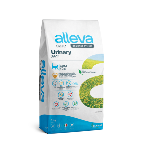 Alleva Care Cat Adult Urinary 360 сухой диетический корм для взрослых кошек при заболевании мочевыводящих путей (струвиты) - 5 кг