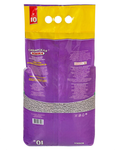 Сибирская Кошка &quot;Экстра&quot; комкующийся бентонитовый наполнитель для длинношерстных кошек - 10 л