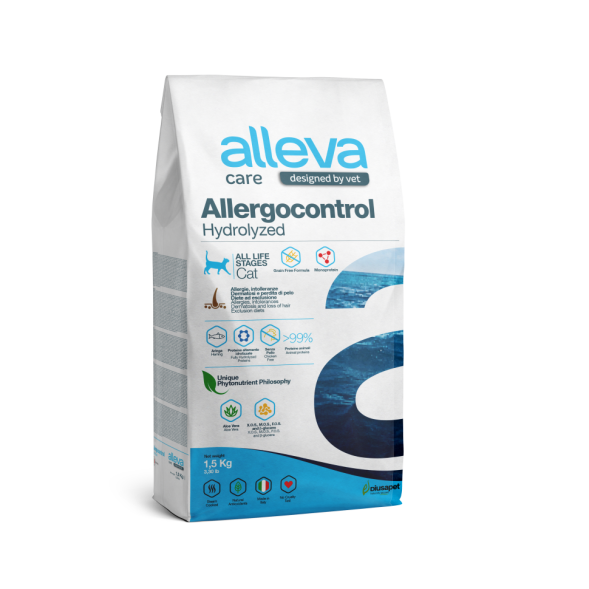 Alleva Care Cat Allergocontrol сухой диетический корм для взрослых кошек при аллергии - 1,5 кг