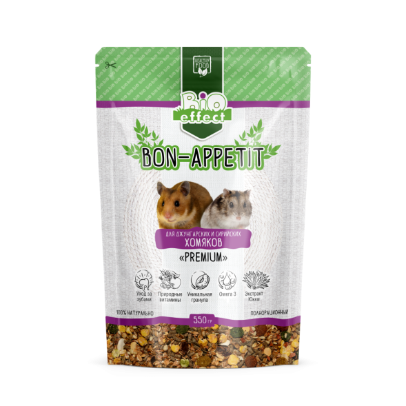 Bio Effect Bon-appetit корм для джунгарских и сирийских хомяков - 550 г