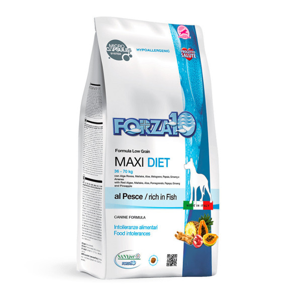 Forza10 Maxi Diet Pesce 26/13 сухой корм для взрослых собак крупных пород с рыбой - 1,5 кг