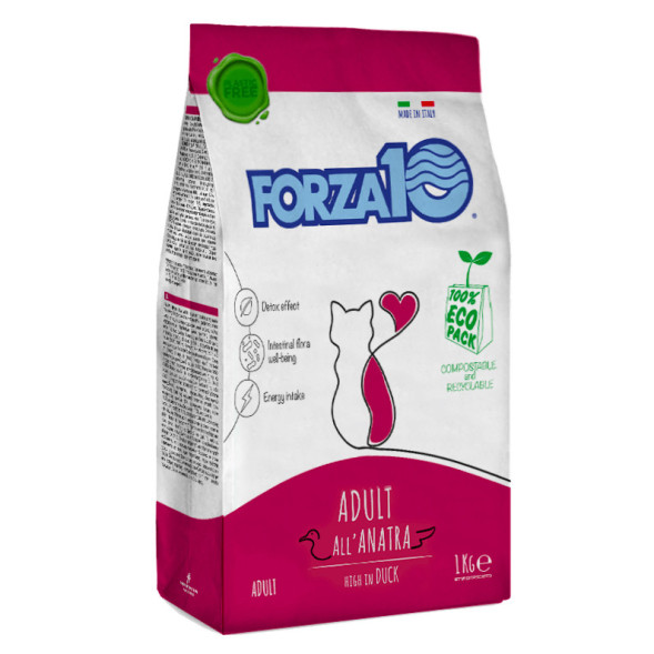 Forza10 Maintenance Adult Anatra сухой корм для взрослых кошек с уткой - 1 кг