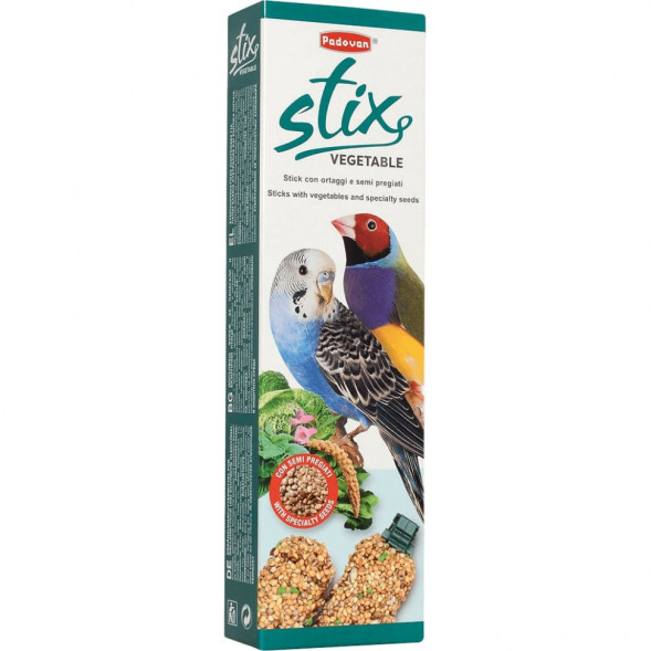 Padovan Stix Vegetable лакомство для волнистых попугаев овощные - 80 г