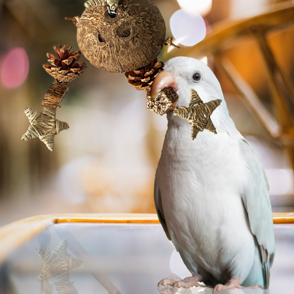 BONITAPET игрушка для птиц Кокосик, 15х9 см