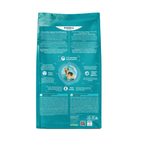 Forza10 Maintenance Adult Mini Pesce сухой корм для взрослых собак мелких пород с рыбой - 4 кг