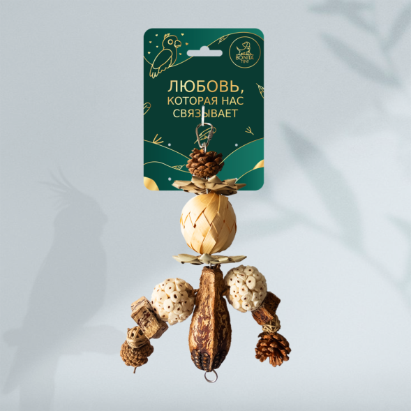 BONITAPET игрушка для птиц Чучело, 23х12 см