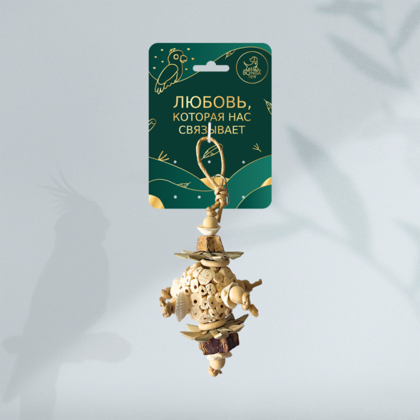 BONITAPET игрушка для птиц Страшила, 14х8 см