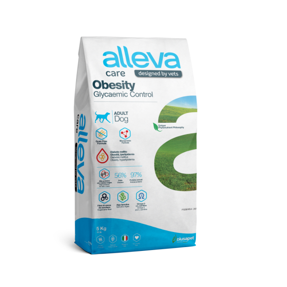 Alleva Care Dog Adult Obesity Glycaemic Control сухой диетический корм для взрослых собак контроль потребления глюкозы - 5 кг