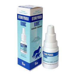 ОТОФЕРОНОЛ ПЛЮС ушные капли от клеща (лечение отодектоза) - 10 мл