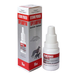 ОТОФЕРОНОЛ ПРЕМИУМ ушные капли от клеща и воспалений (лечение отодектоза) - 10 мл