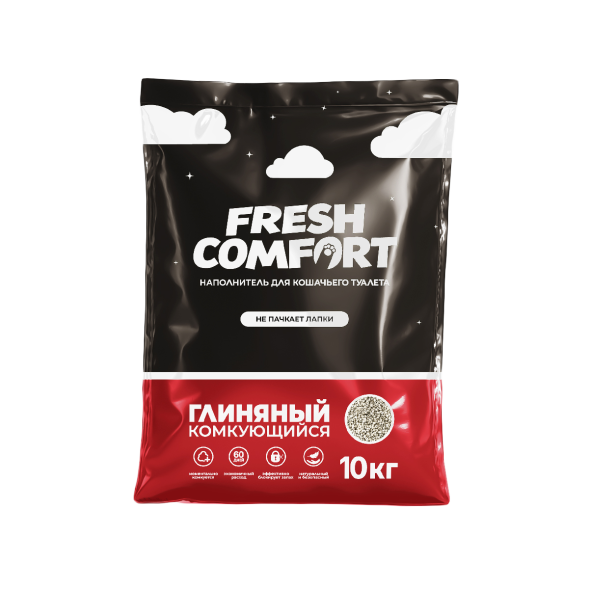 Fresh Comfort наполнитель глиняный комкующийся - 10 кг
