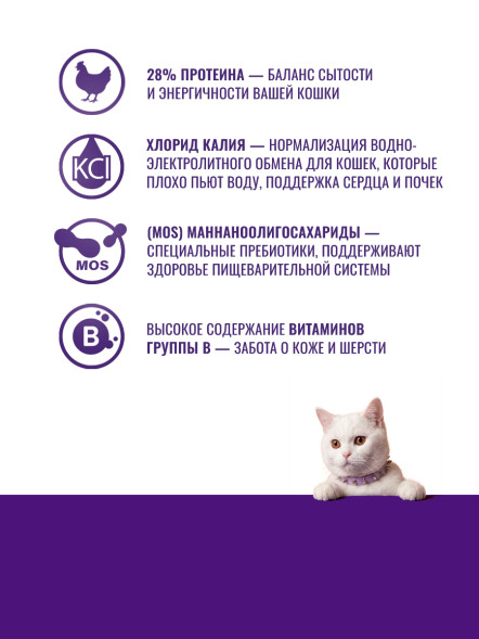 KLATZ! сухой полнорационный корм для взрослых стерилизованных кошек с курицей - 10 кг