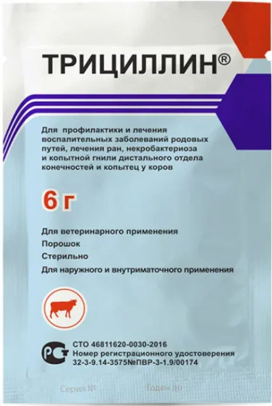 Трициллин порошок для наружного применения - 6 г