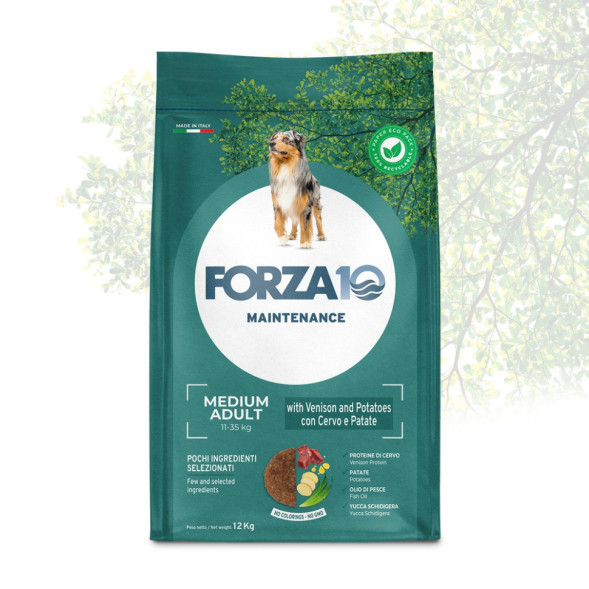 Forza10 Maintenance Medium Adult сухой корм для взрослых собак средних пород с олениной и картофелем - 12 кг