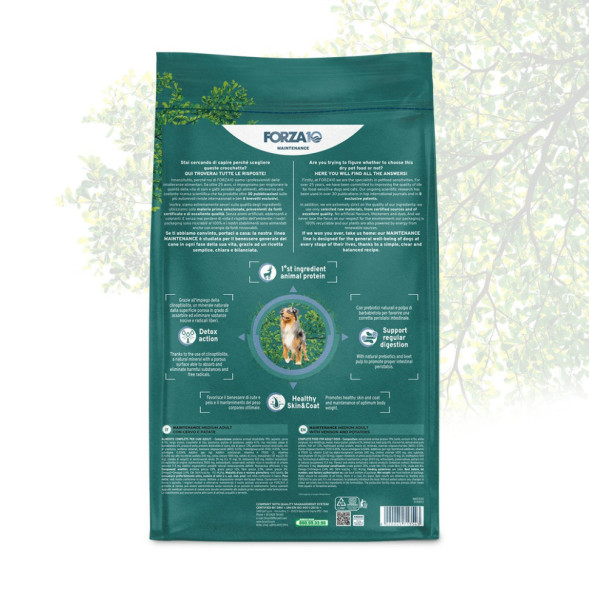 Forza10 Maintenance Medium Adult сухой корм для взрослых собак средних пород с олениной и картофелем - 12 кг