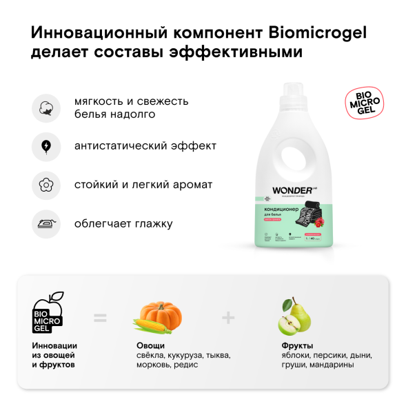 WONDER LAB кондиционер для белья, цветок граната - 1 л