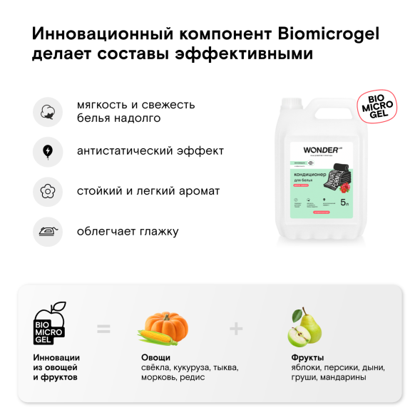 WONDER LAB кондиционер для белья, цветок граната - 5 л