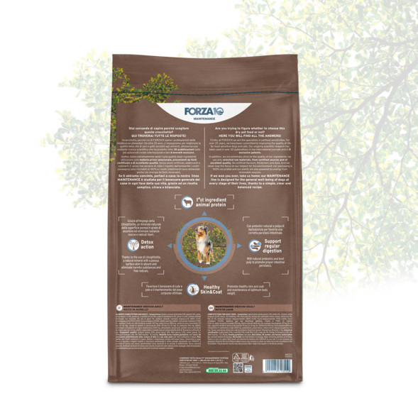 Forza10 Maintenance Medium Adult сухой корм для взрослых собак средних пород с ягненком и рисом - 12 кг