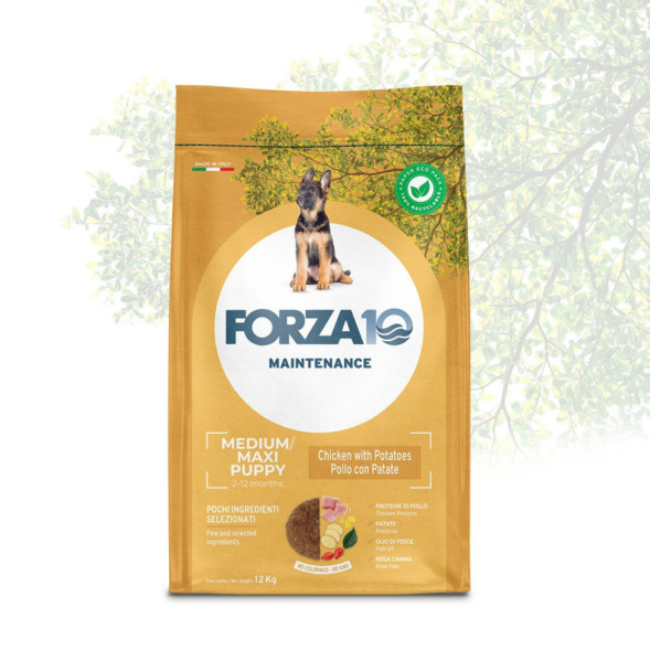 Forza10 Maintenance Medium/Maxi Puppy сухой корм для щенков средних и крупных пород с курицей и картофелем - 12 кг