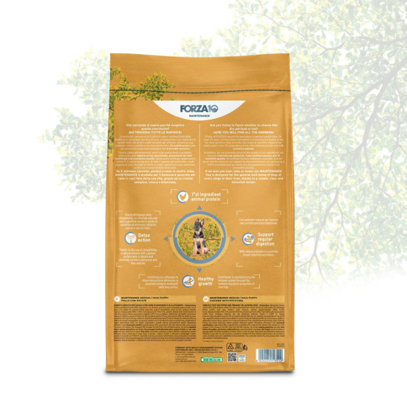 Forza10 Maintenance Medium/Maxi Puppy сухой корм для щенков средних и крупных пород с курицей и картофелем - 12 кг