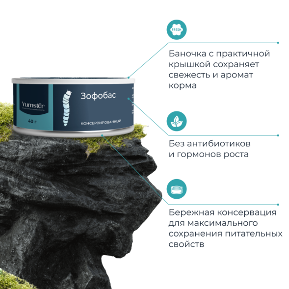 Yumster зофобас консервированный - 40 г