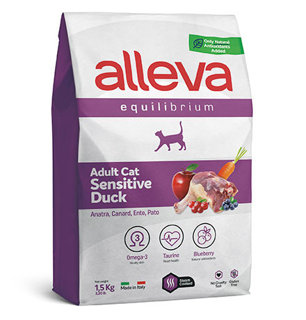 Alleva Equilibrium Adult Cat Sensitive Duck сухой корм для взрослых кошек с чувствительным пищеварением утка - 1,5 кг