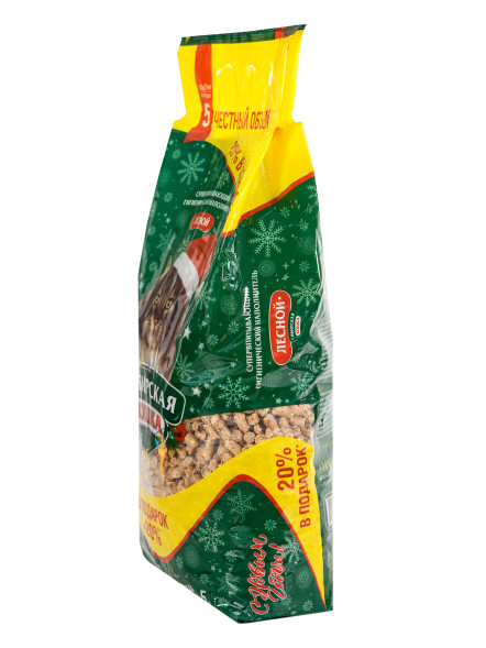 Сибирская Кошка Лесной впитывающий древесный наполнитель для кошачьего туалета - 5 л