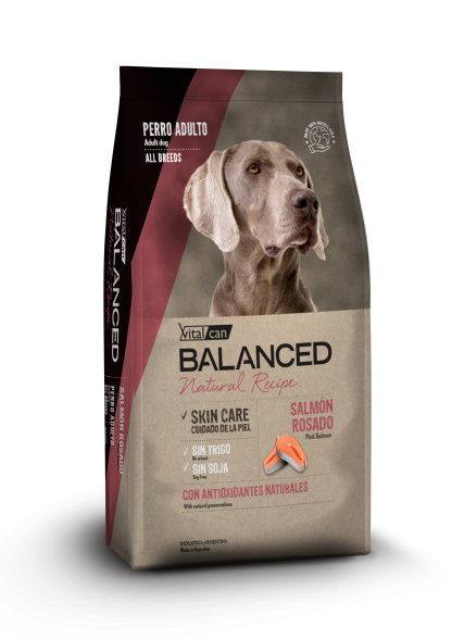 Vitalcan Balanced Dog Adult Natural Recipe сухой корм для взрослых собак с розовым лососем - 15 кг