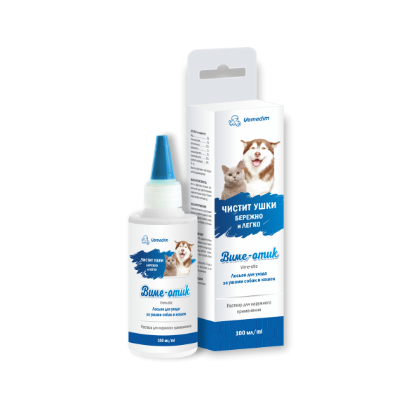 Виме-отик лосьон для собак и кошек для гигиенической чистки ушей - 100 мл