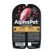 AlphaPet Superpremium влажный корм для взрослых стерилизованных кошек с индейкой и брусникой в соусе, в ламистерах - 80 г