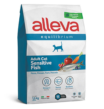 Alleva Equilibrium Adult Cat Sensitive сухой корм для взрослых кошек с чувствительным пищеварением рыба - 1,5 кг