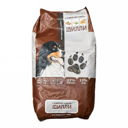 Дилли сухой корм для взрослых собак, с индейкой и рисом - 3,7 кг