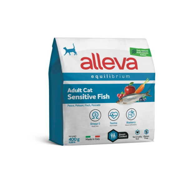 Alleva Equilibrium Adult Cat Sensitive сухой корм для взрослых кошек с чувствительным пищеварением рыба - 400 г