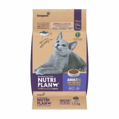 Nutri Plan сухой корм для взрослых кошек с тунцом - 1,5 кг