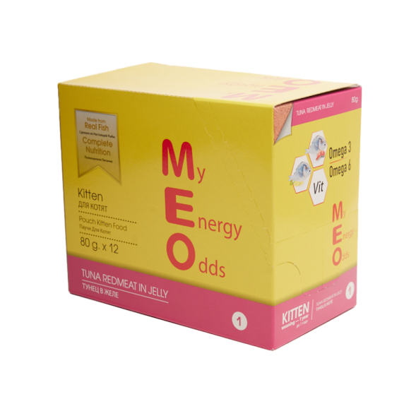 MEO влажный корм для котят с тунцом в желе, в паучах - 80 г