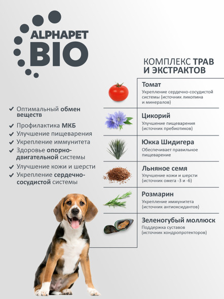 AlphaPet WOW Superpremium сухой полнорационный корм для взрослых собак мелких пород с индейкой и рисом - 500 г