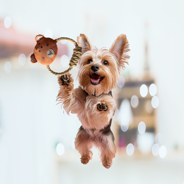 BONITAPET игрушка для собак Медвежонок с кольцом, 12,5х20 см