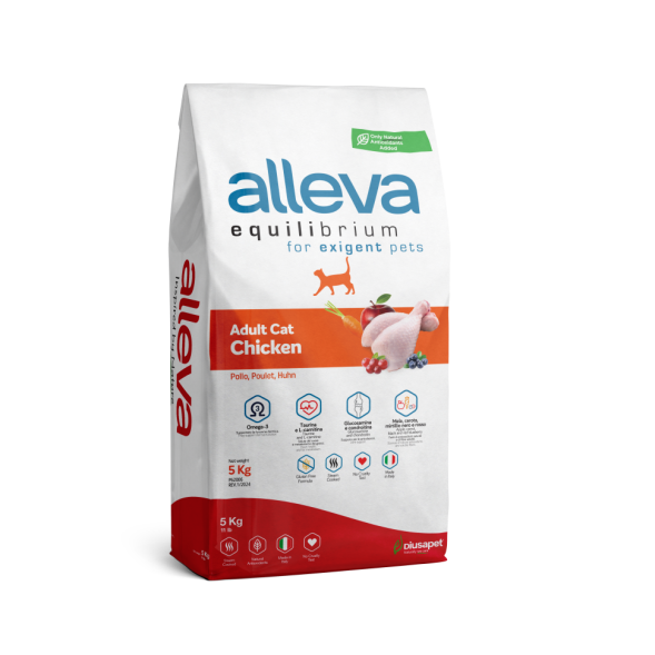 Alleva Equilibrium Chicken Adult Cat сухой корм для взрослых кошек с курицей - 5 кг