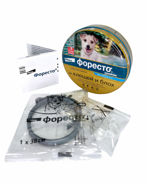Форесто ошейник от клещей и блох для собак с весом менее 8 кг - 38 см