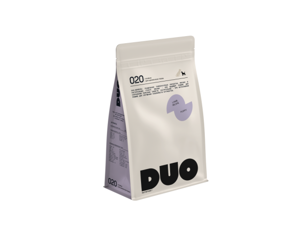 DUO Nutrition сухой полнорационный корм для щенков всех пород с ягненком и рисом - 1 кг