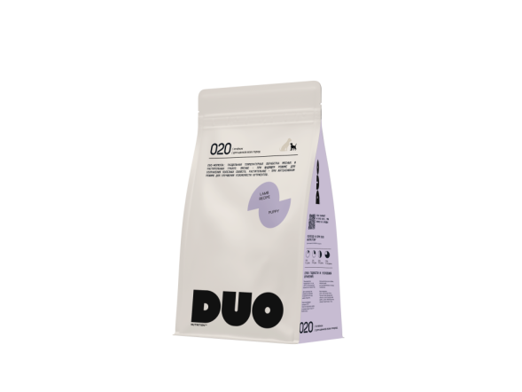 DUO Nutrition сухой полнорационный корм для щенков всех пород с ягненком и рисом - 1 кг