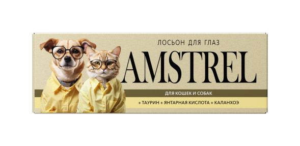 Amstrel лосьон для глаз для кошек и собак с таурином, янтарной кислотой и каланхоэ - 30 мл