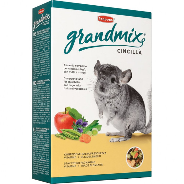 Padovan Grandmix cincilla комплексный основной корм для шиншилл и дегу - 850 г