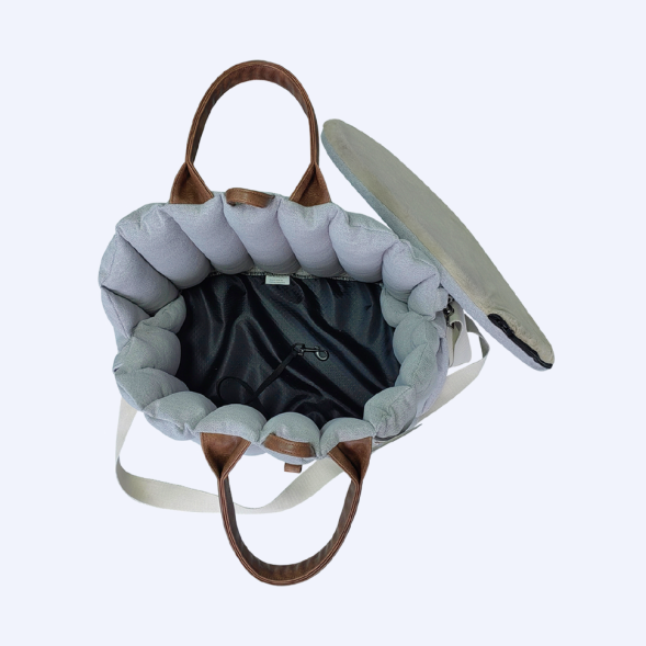 BONITAPET сумка-автокресло Хлоя, для животных, серо-голубая, 50х30х35 см