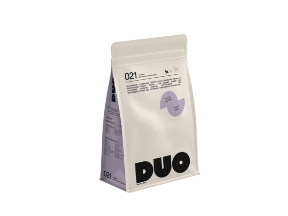 DUO Nutrition сухой полнорационный корм для взрослых собак мелких пород с ягненком и рисом - 1 кг