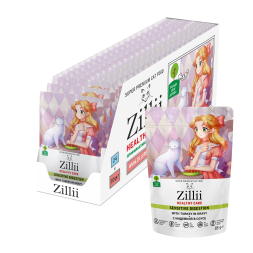 Zillii Healthy Care Sensitive Digestion влажный корм для взрослых кошек с чувствительным пищеварением, с индейкой в соусе, в паучах - 85 г